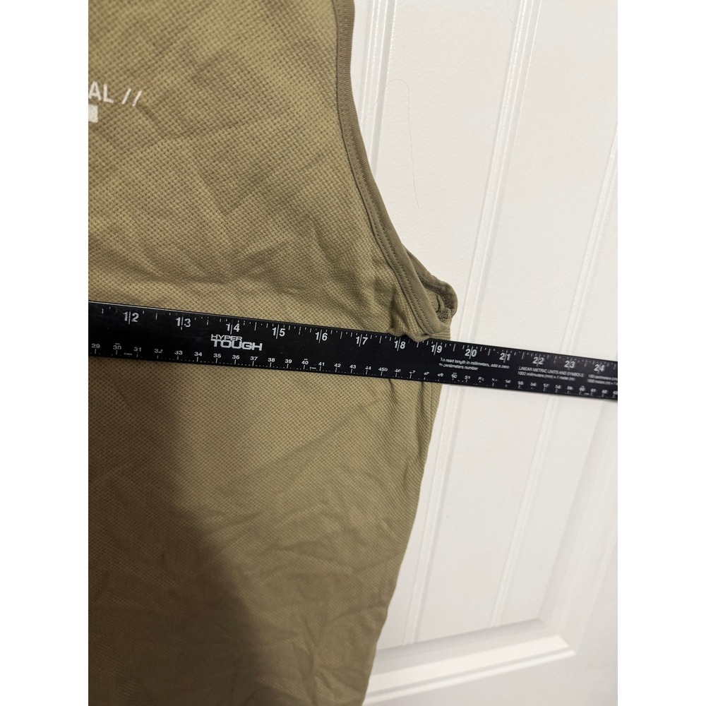 AllSaints Tank Top Mens Medium Hope Springs Infernal Graphic Olive Green EUC - Picture 4 of 6